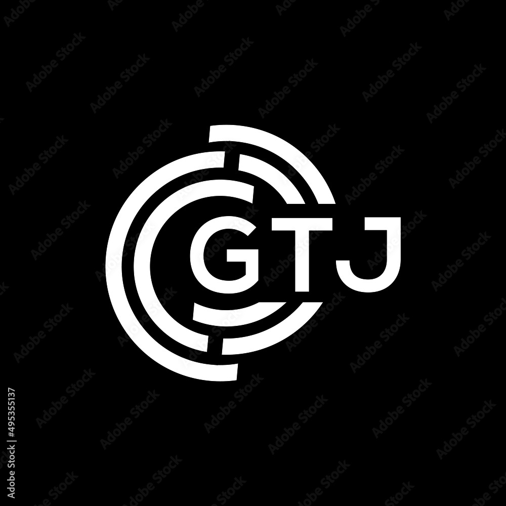GTJ letter logo design on black background. GTJ creative initials letter logo concept. GTJ letter design. GTJ letter logo design on black background. GTJ creative initials letter logo concept. GTJ letter design.