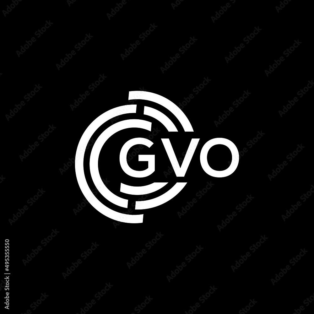 GVO letter logo design on black background. GVO creative initials letter logo concept. GVO letter design. GVO letter logo design on black background. GVO creative initials letter logo concept. GVO letter design.