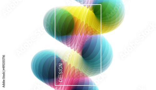 Abstract background. Spiral. 3d vector illustration. Design for banner, flyer, poster, cover or brochure.