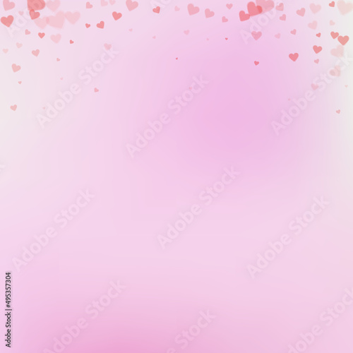 Red heart love confettis. Valentine's day gradient © Begin Again