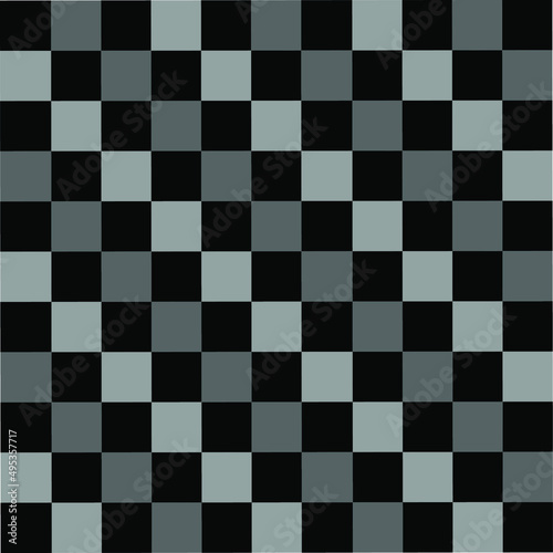 black and white chess board Abstract Lines Straight Grid Black Lined Squares Pattern Cloth Vector