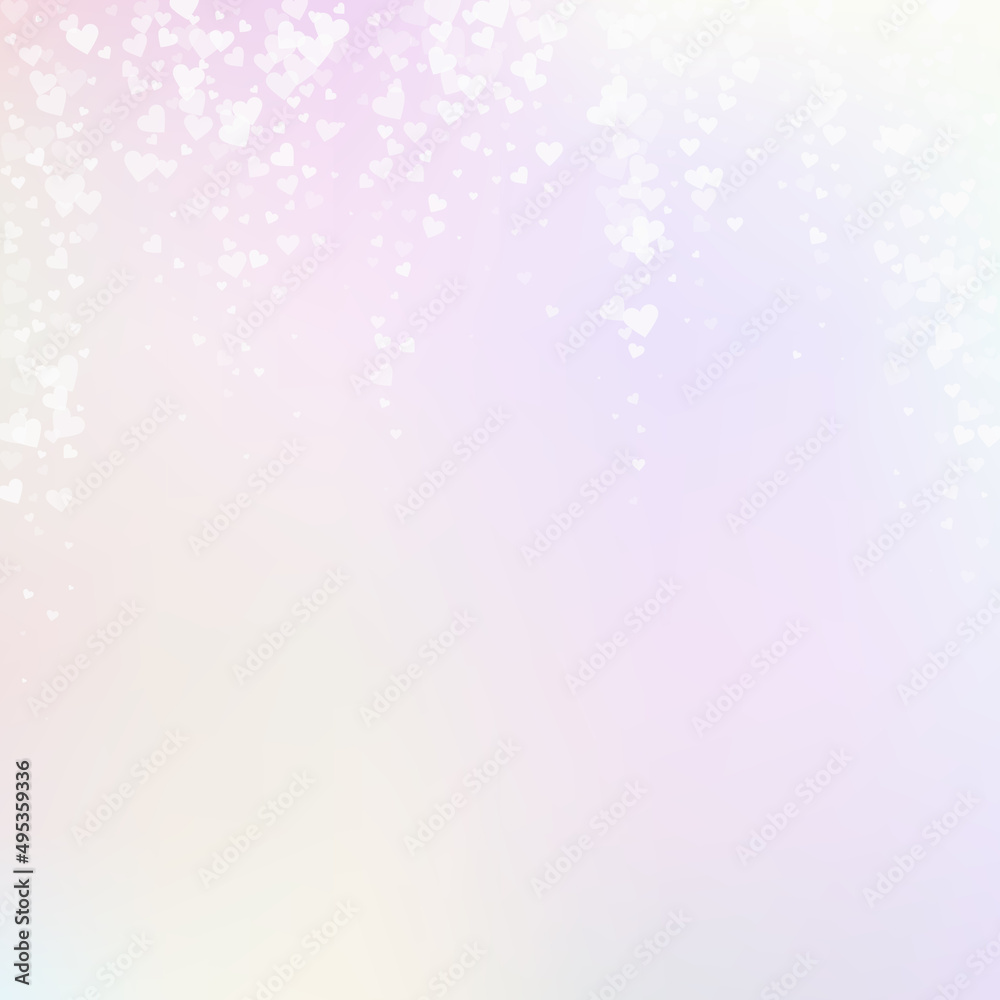 Obraz premium White heart love confettis. Valentine's day fallin