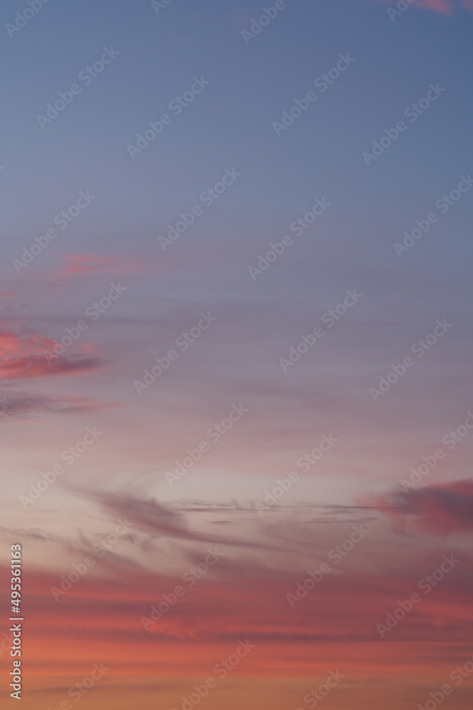 Orange purple sunset cloudscape backdrop