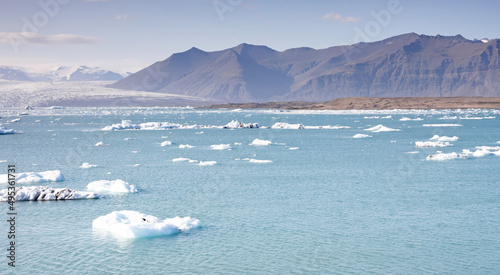 Jokulsarlon  the largest glacier lagoon or lake in south eastern Iceland