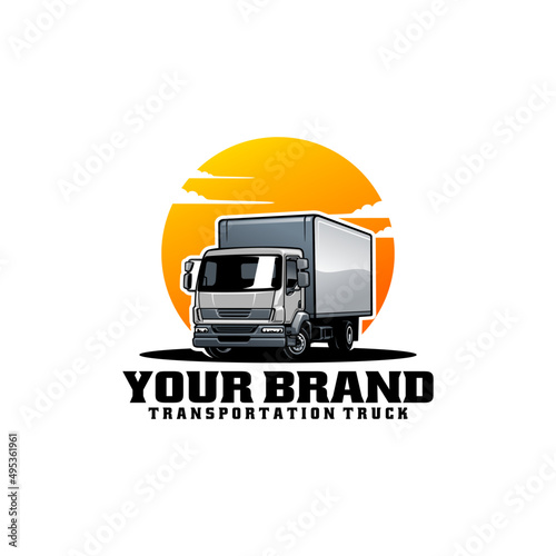 freight delivery truck, semi truck, dump truck isolated vector