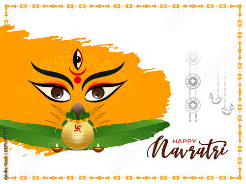 Happy Navratri Hindu festival beautiful background design photo