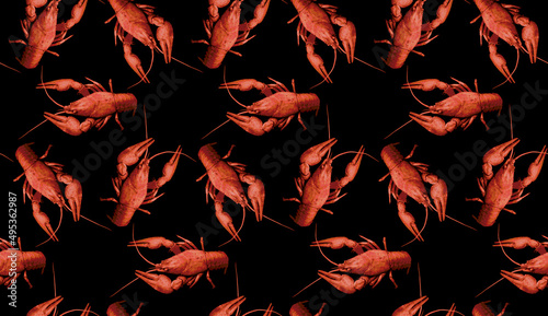 Seamless pattern with red c...