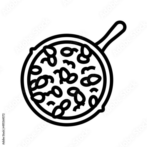 chili con carne line icon vector. chili con carne sign. isolated contour symbol black illustration