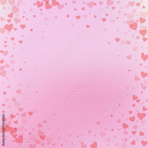 Red heart love confettis. Valentine's day vignette © Begin Again