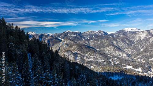 Lussari mountain in the Julian Alps