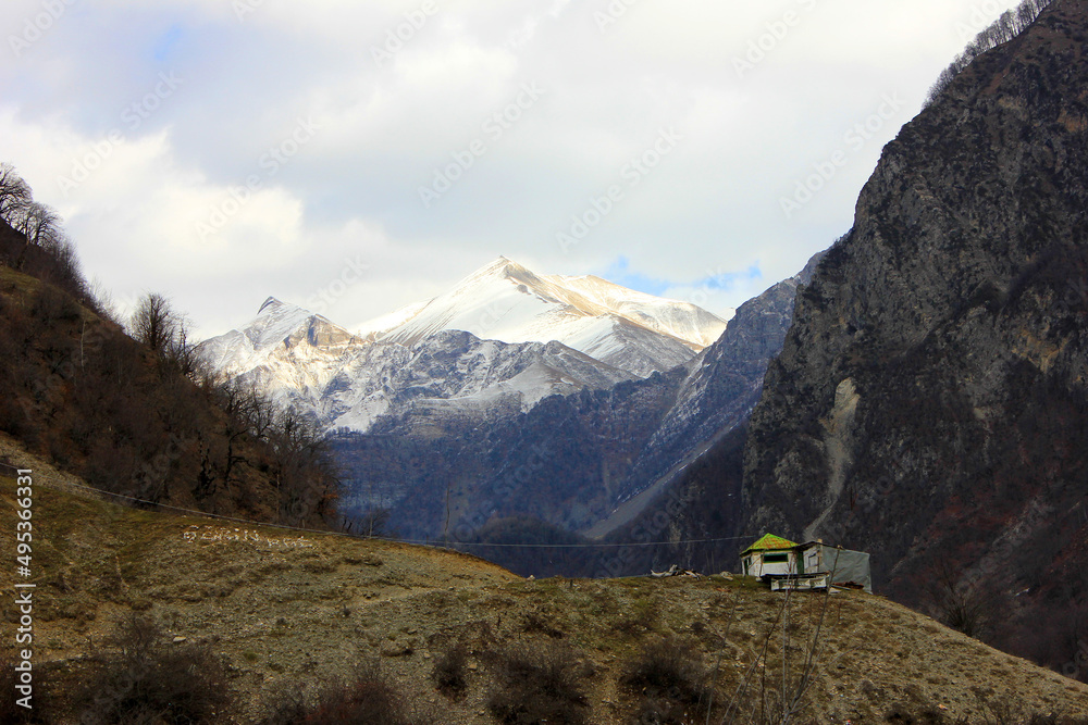 Beautiful snowy mountains in winter. Beautiful snowy mountains in winter.