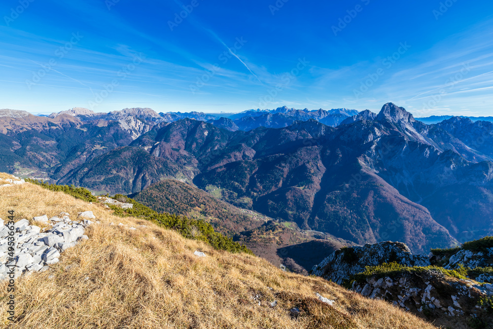Sunny autumn day at the mount Tersadia in the italian alps Sunny autumn day at the mount Tersadia in the italian alps