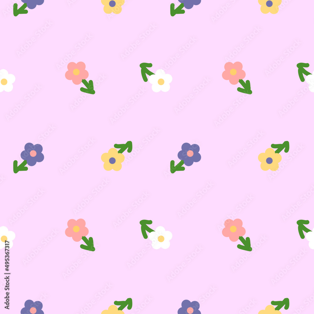 seamless pattern with flowers.