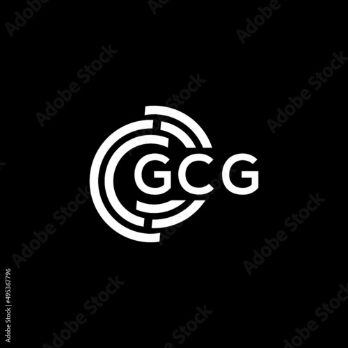 GCG letter logo design on black background. GCG  creative initials letter logo concept. GCG letter design.