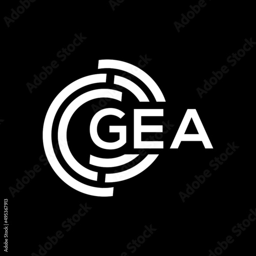 GEA letter logo design on black background. GEA  creative initials letter logo concept. GEA letter design.