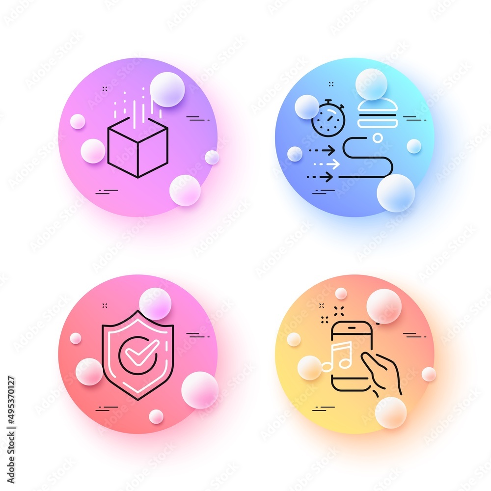 Food delivery, Augmented reality and Confirmed minimal line icons. 3d spheres or balls buttons. Music phone icons. For web, application, printing. Vector Food delivery, Augmented reality and Confirmed minimal line icons. 3d spheres or balls buttons. Music phone icons. For web, application, printing. Vector