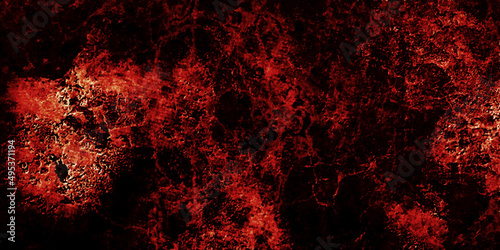 Red grunge texture and Old wall texture cement black red background abstract dark color design are light with white gradient background. Red background with scratches and Old red scratched wall.