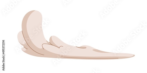 Smoke cloud, exhausts trail. Gas, fume, steam and dust trace after rapid race. Fast speed, motion effect. Abstract vapor silhouette flow, track. Flat vector illustration isolated on white background