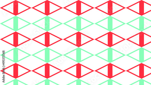 seamless triangle pattern with orange and turquoise color