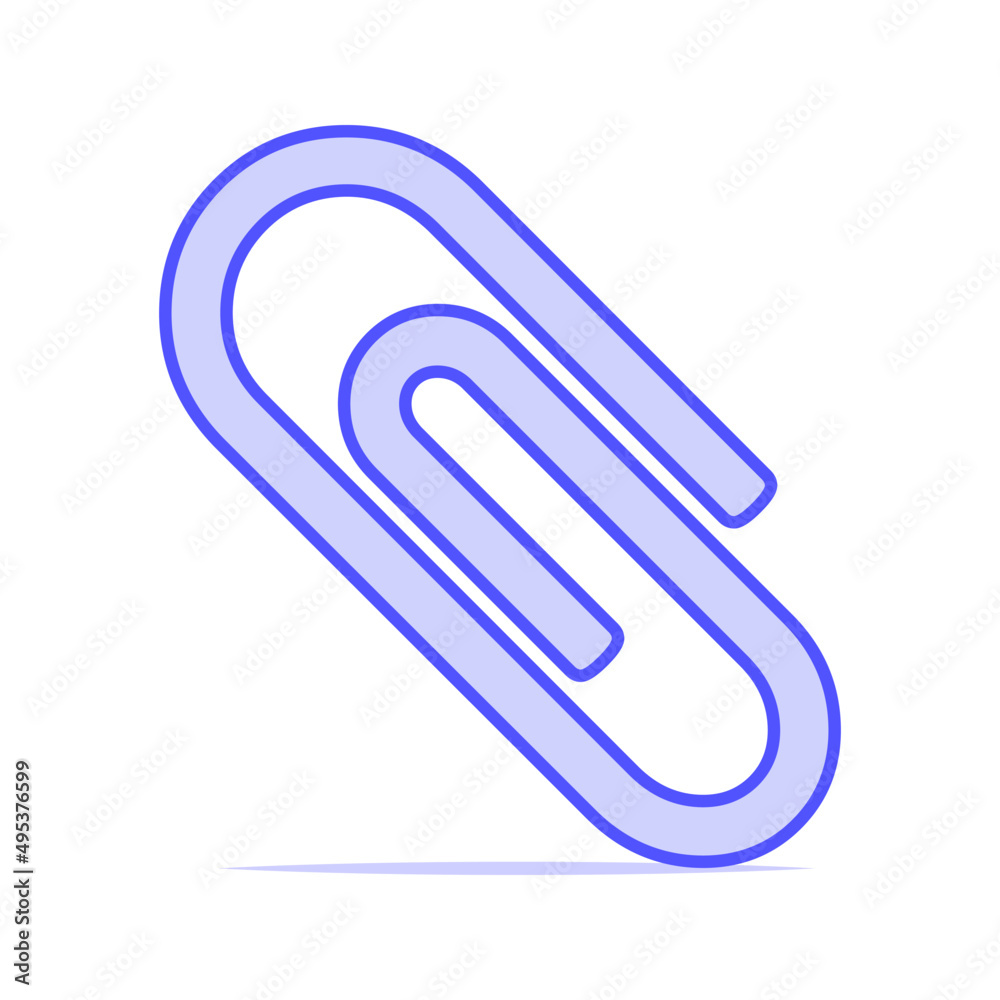Colorful paper clip isolated on white background flat icons Colorful paper clip isolated on white background flat icons
