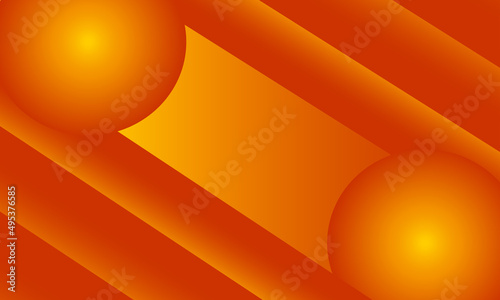 Vector abstract orange background with geometric shapes. Banner with graphic design. Bright template