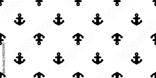 Anchor seamless pattern helm vector boat wave pirate maritime Nautical sea ocean tile background scarf isolated repeat wallpaper gift wrapping paper illustration design