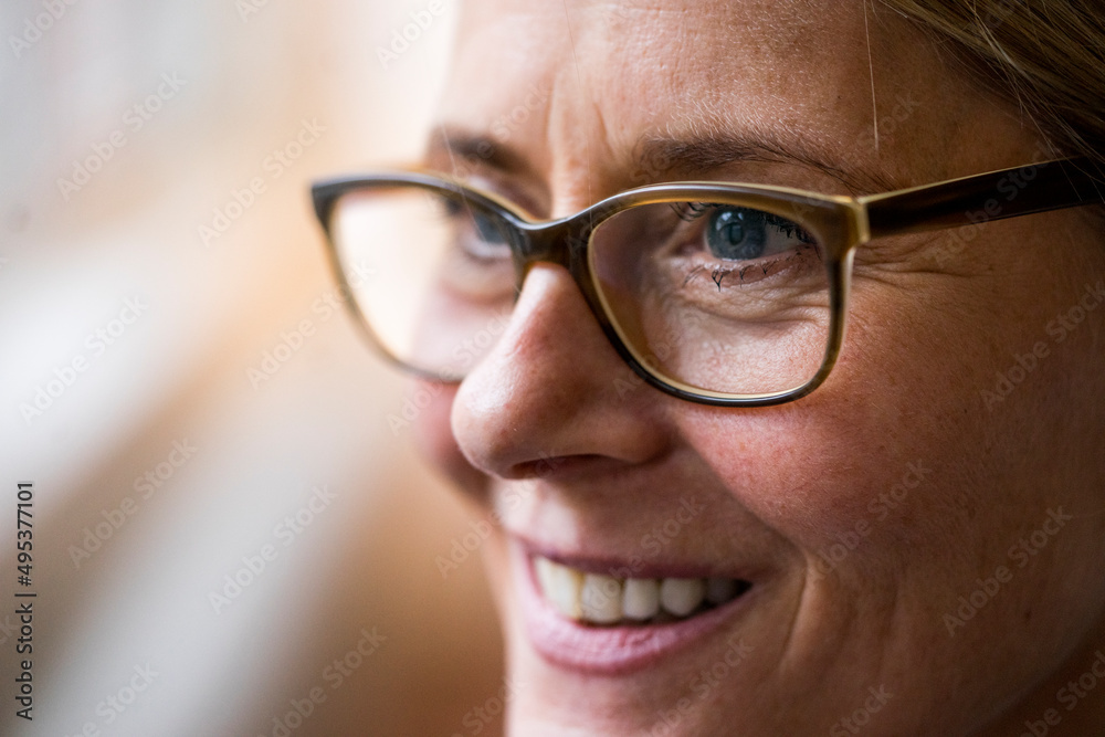 Smiling mature woman wearing eyeglasses Smiling mature woman wearing eyeglasses