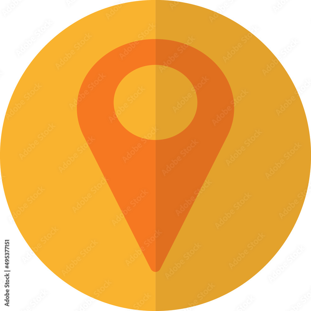 Vector point location icon papercut design Vector point location icon papercut design