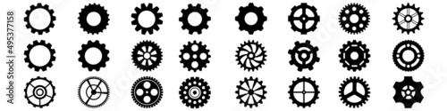 Gear icon vector set. clockwork illustration sign collection. Mechanics symbol.