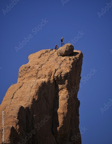 rock climber on a rock