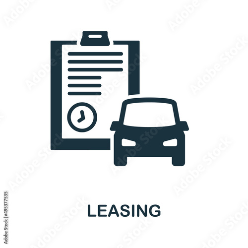 Leasing icon. Monochrome simple Leasing icon for templates, web design and infographics