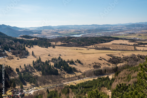 Spring landscape with wonderful view - countryside concept