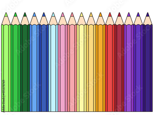 色鉛筆のイラスト　主線あり