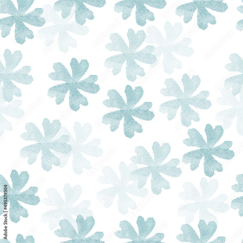 seamless doodle blue flower pattern background seamless doodle blue flower pattern background