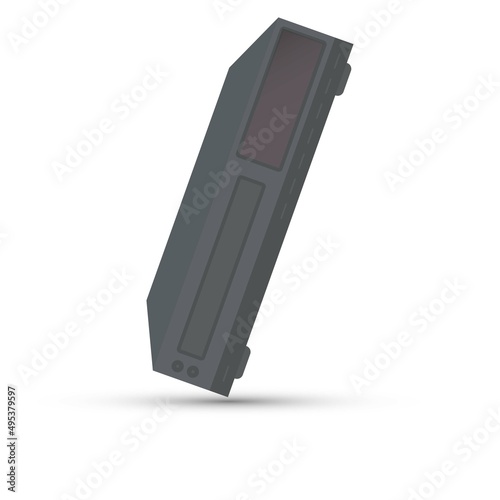Video cassette player, vector on white background