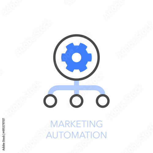 Simple visualised marketing automation symbol. Easy to use for your website or presentation.