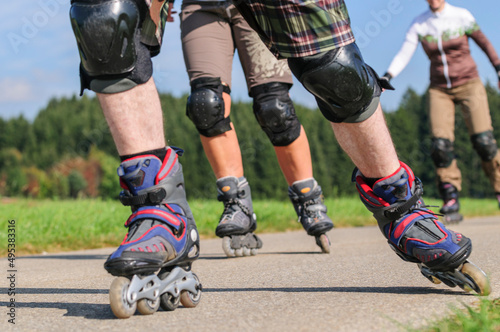 Obraz na płótnie Dynamischer Freizeitsport Inline Skating