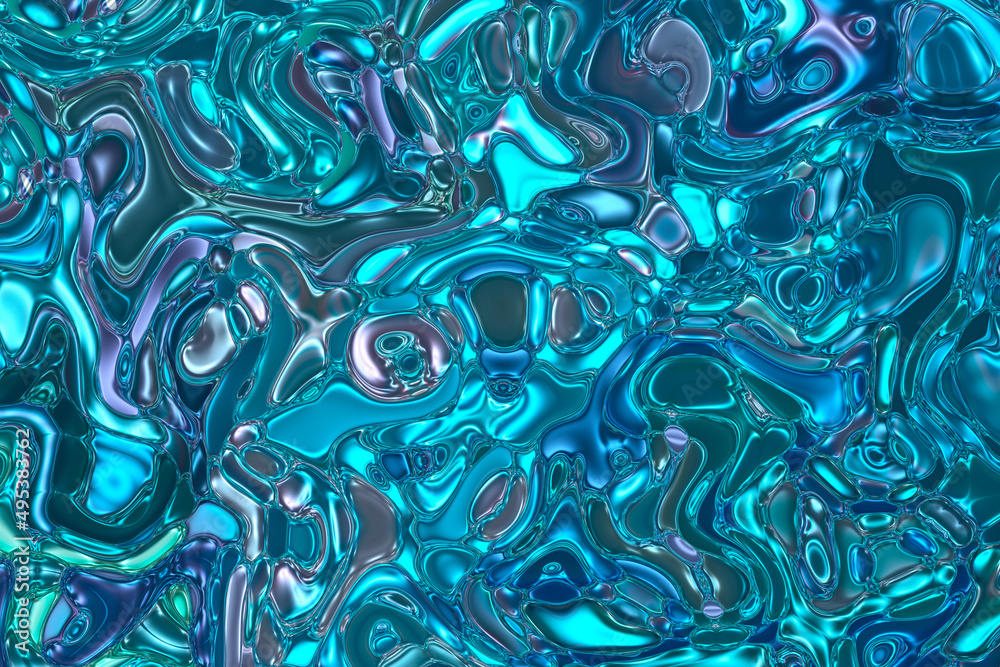 Abstract textural blue iridescent liquid background. Abstract textural blue iridescent liquid background.