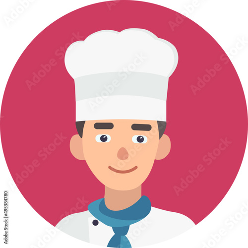Man Cook Avatar Cartoon Illustartion