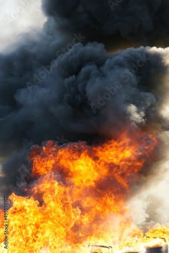 Vasylkiv oil terminal near Kyiv  Ukraine destroyed after missile strike  refinery fire.