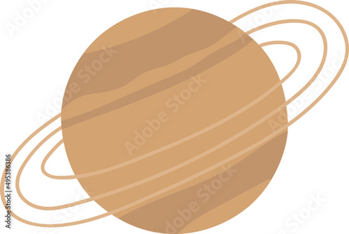 Saturn Planet Cartoon Illustration