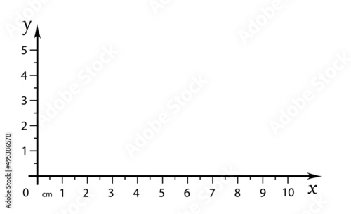 Cartesian coordinate system. vector illustration. template for drawing graphs of trigonometric functions
