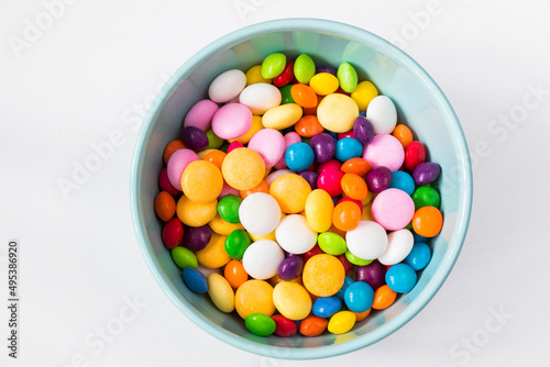 Colorful candies in the bowl  all color candies