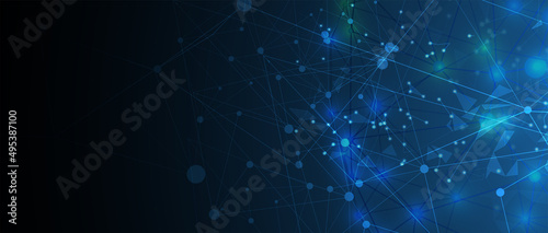 Technology data background, idea of global business solution photo