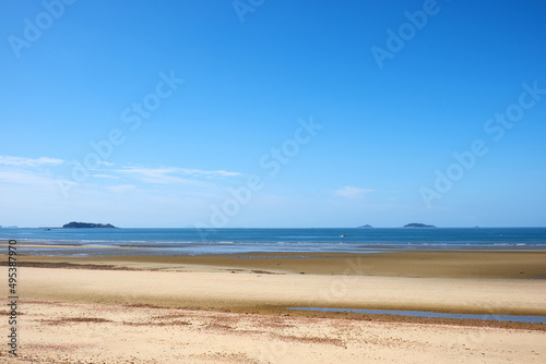 Kkotji Beach is a famous tourist destination in Taean-gun, South Korea. 