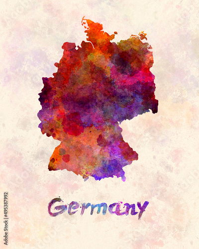 Germany in watercolor