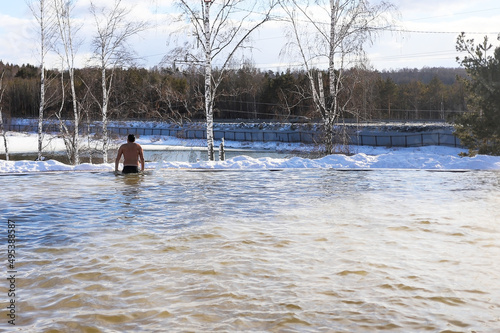 the wild and untouched nature of the outdoor winter spa resort attracts all people