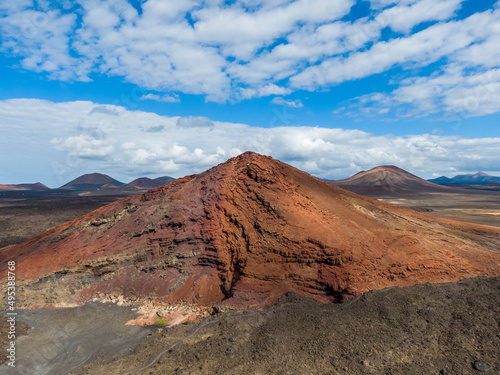 Obraz na płótnie Volcan Bermeja on the island of Lanzarote, Spain w salonie