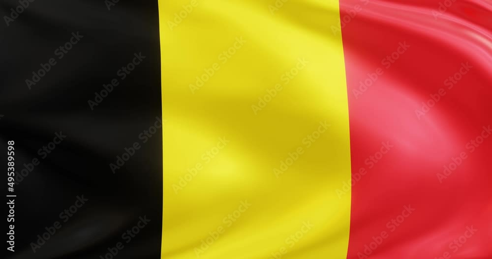 Flag of Belgium, Seamless looping animation fluttering in the wind, Background Loop. Flag of Belgium, Seamless looping animation fluttering in the wind, Background Loop.
