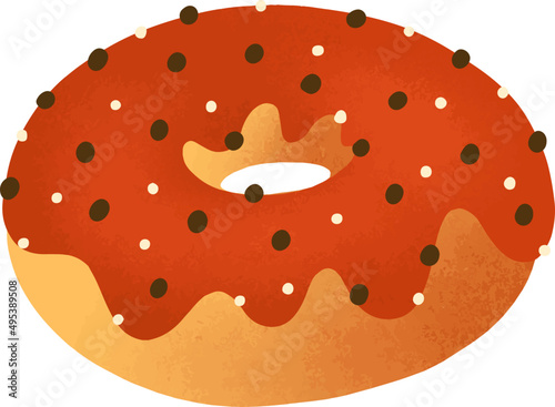 Sweet Donut Colored Illustration